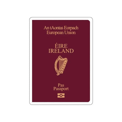 Irish Passport STICKER Vinyl Die-Cut Decal 4 Inch - The Sticker Space