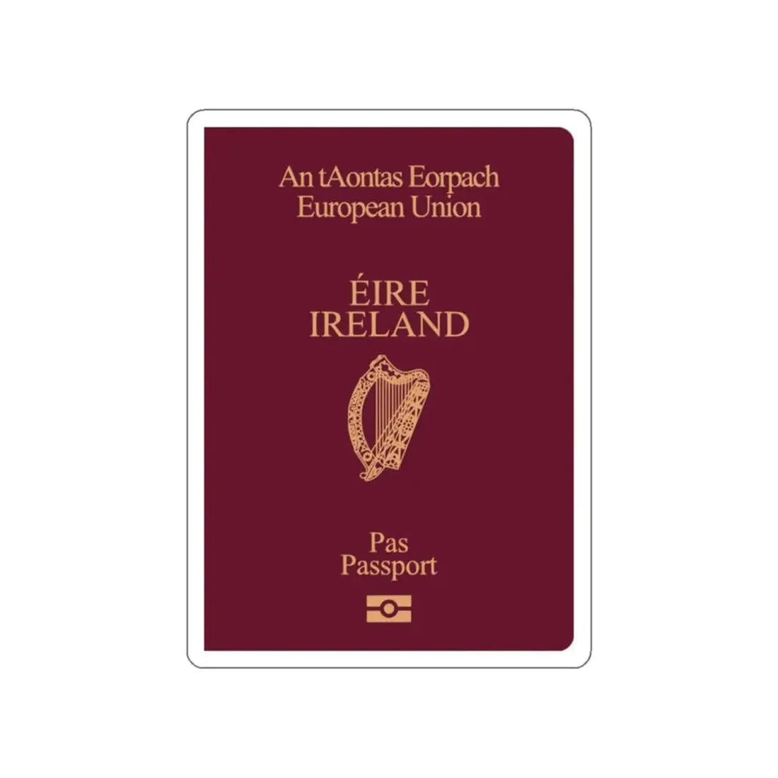 Irish Passport STICKER Vinyl Die-Cut Decal - The Sticker Space