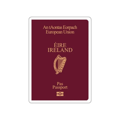 Irish Passport STICKER Vinyl Die-Cut Decal - The Sticker Space