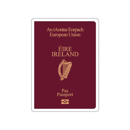 Irish Passport STICKER Vinyl Die-Cut Decal - The Sticker Space