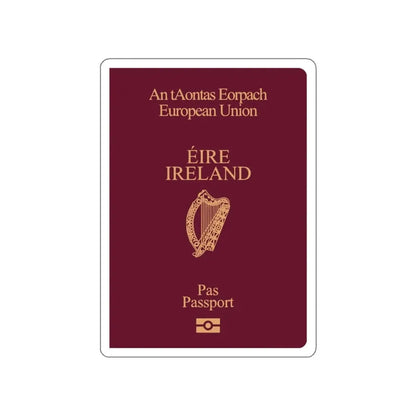 Irish Passport STICKER Vinyl Die-Cut Decal - The Sticker Space