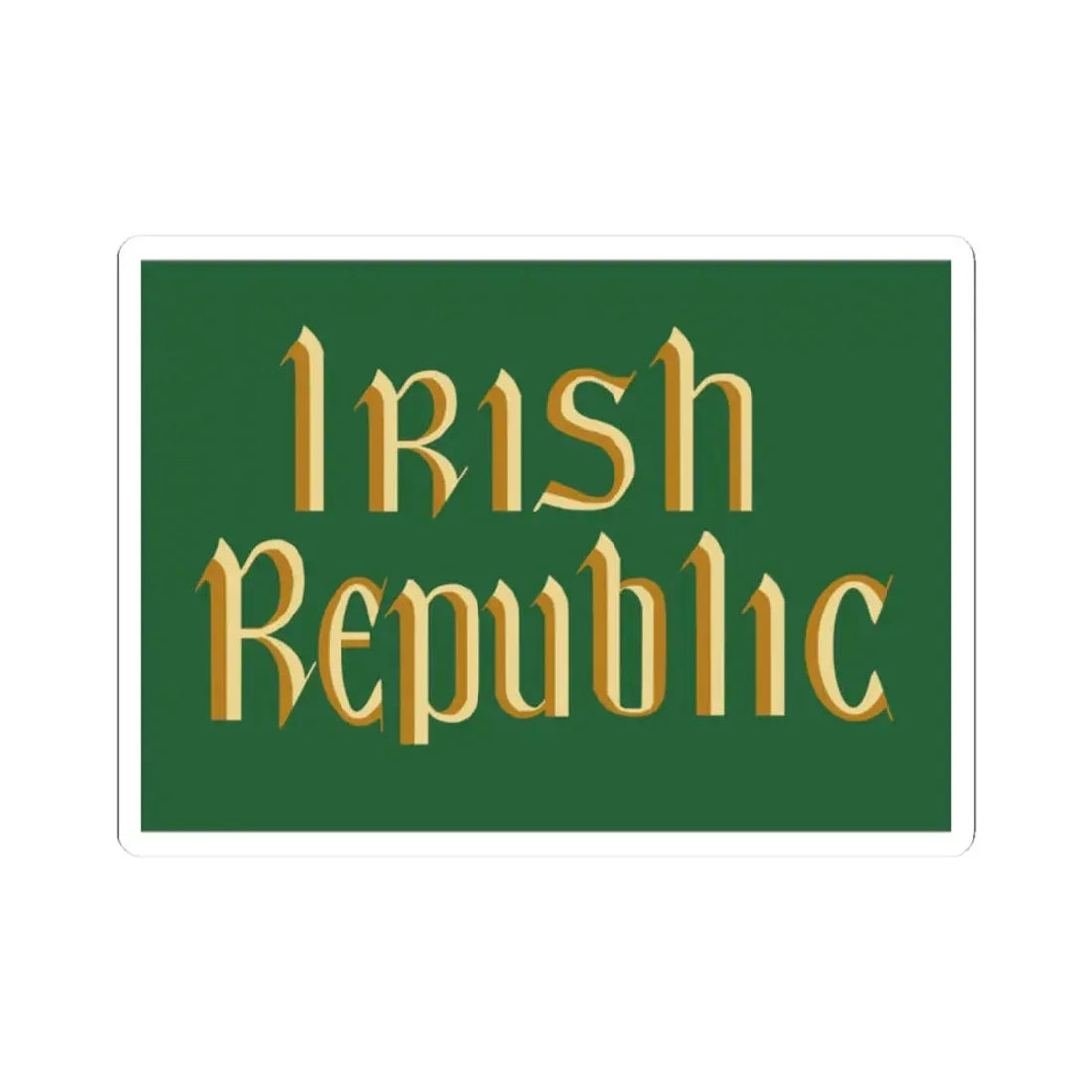 Irish Republic Flag (Ireland) STICKER Vinyl Kiss-Cut Decal 2 Inch White - The Sticker Space