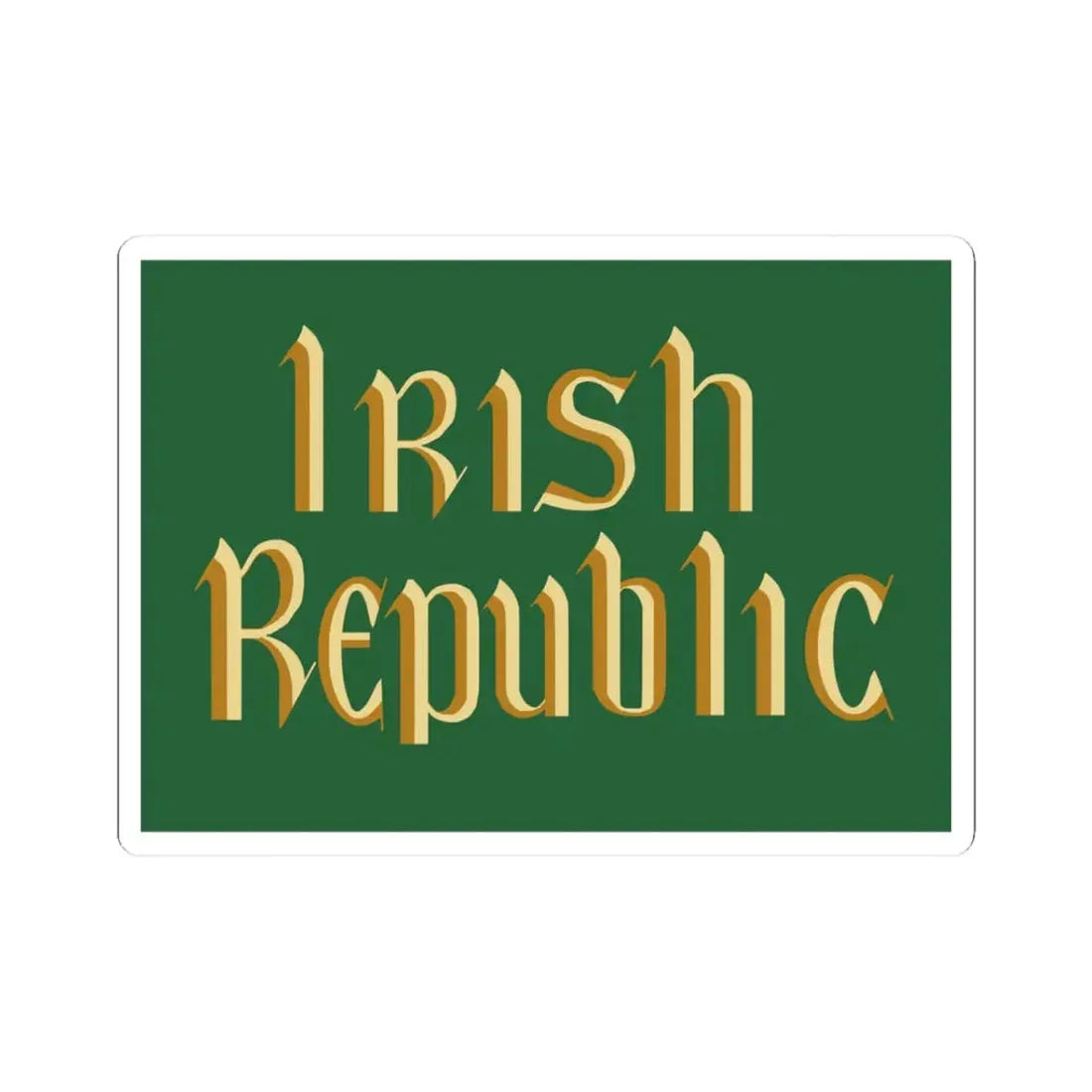 Irish Republic Flag (Ireland) STICKER Vinyl Kiss-Cut Decal 3 Inch White - The Sticker Space