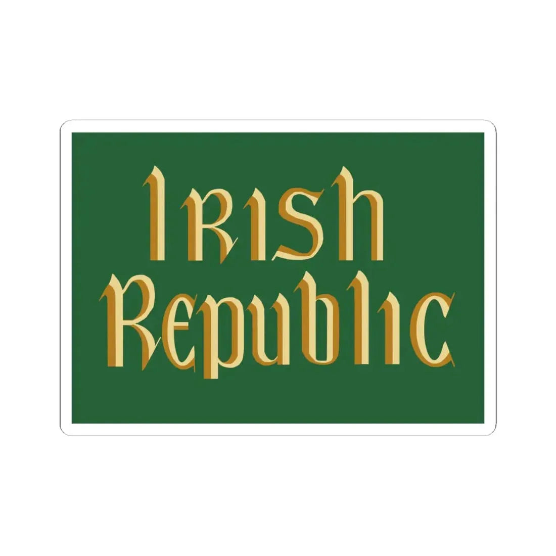 Irish Republic Flag (Ireland) STICKER Vinyl Kiss-Cut Decal 6 Inch White - The Sticker Space