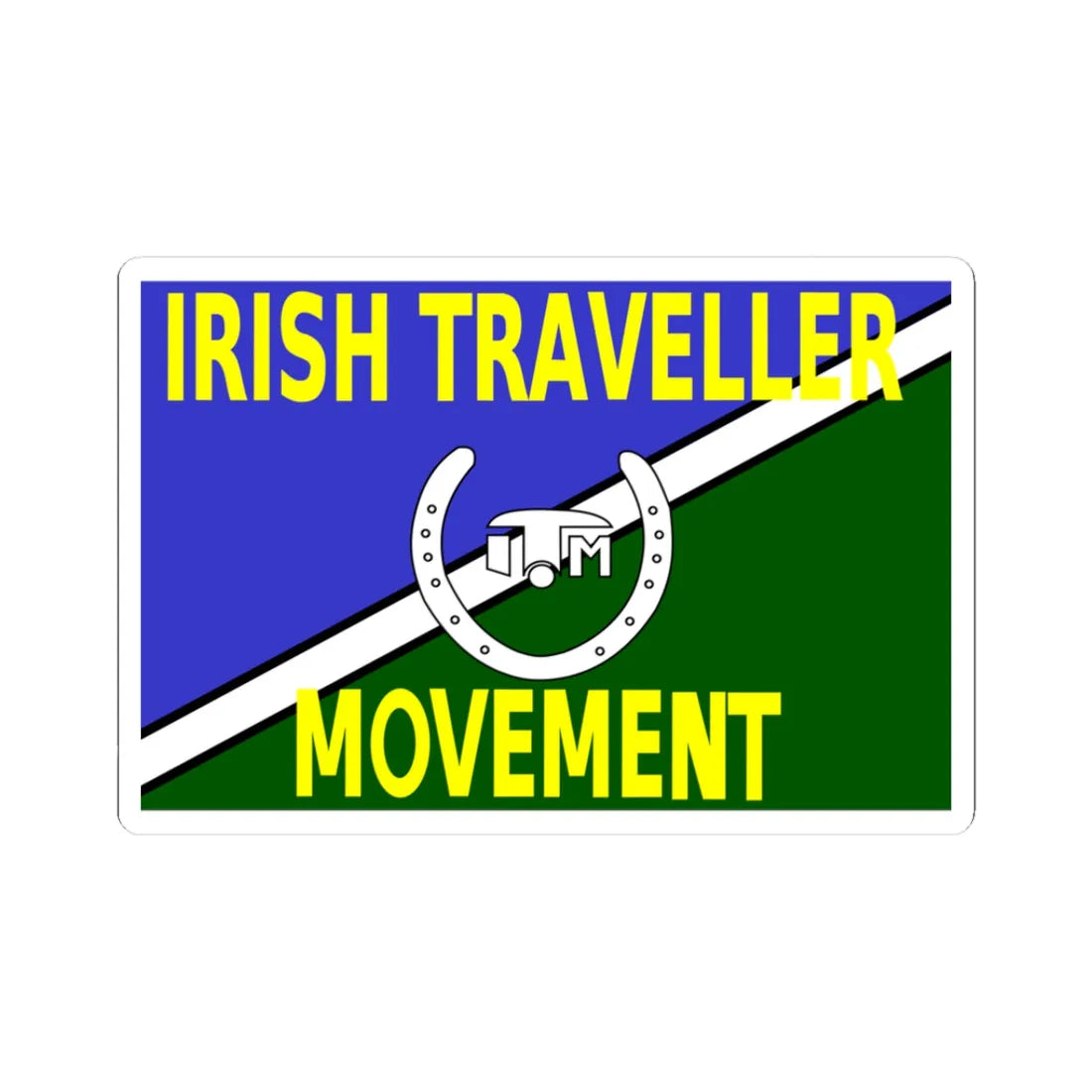 Irish Traveller Movement flag (Ireland) STICKER Vinyl Kiss-Cut Decal 3 Inch White - The Sticker Space