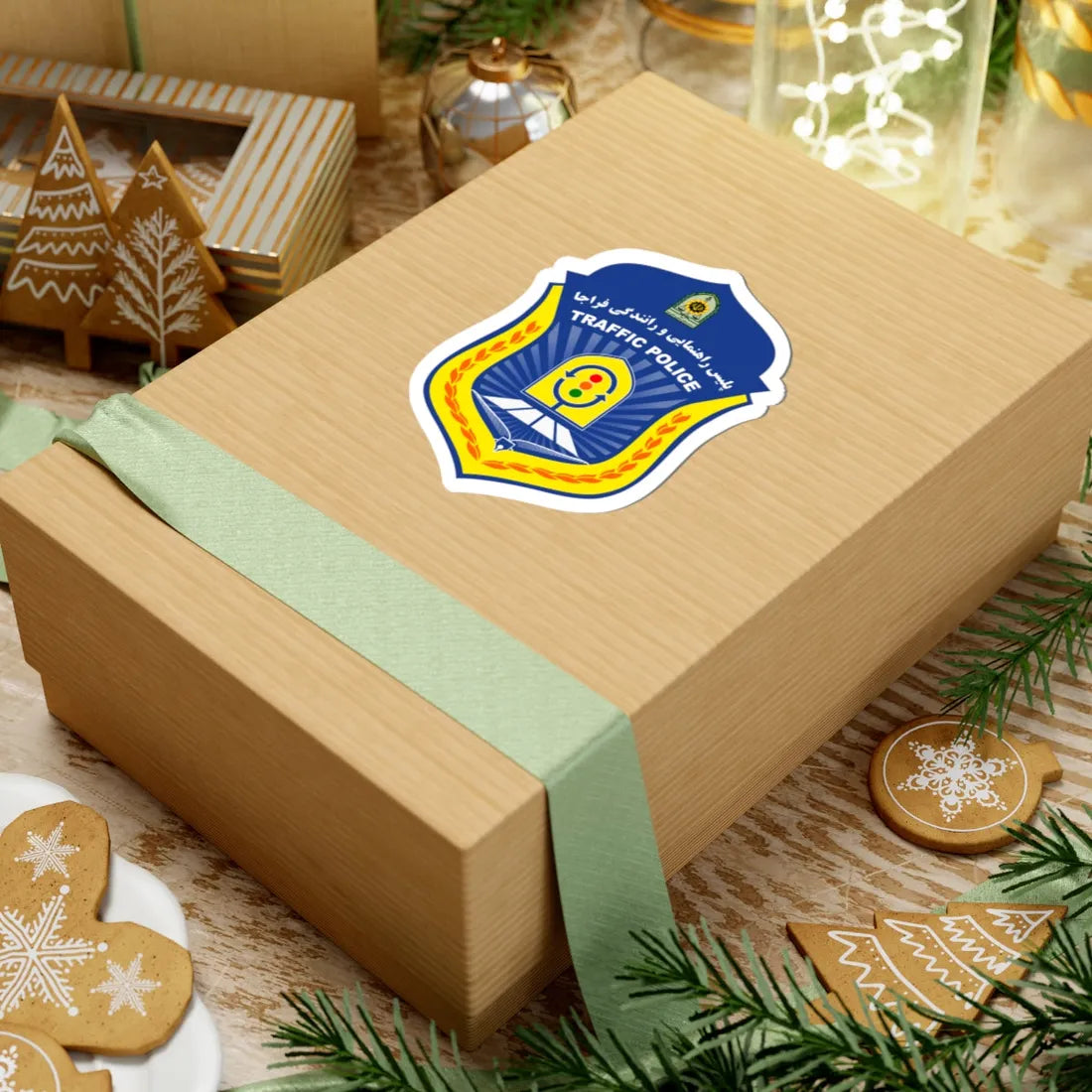 IRI.Traffic-Police (Iran) (Coat of Arms) STICKER Vinyl Kiss-Cut Decal - The Sticker Space