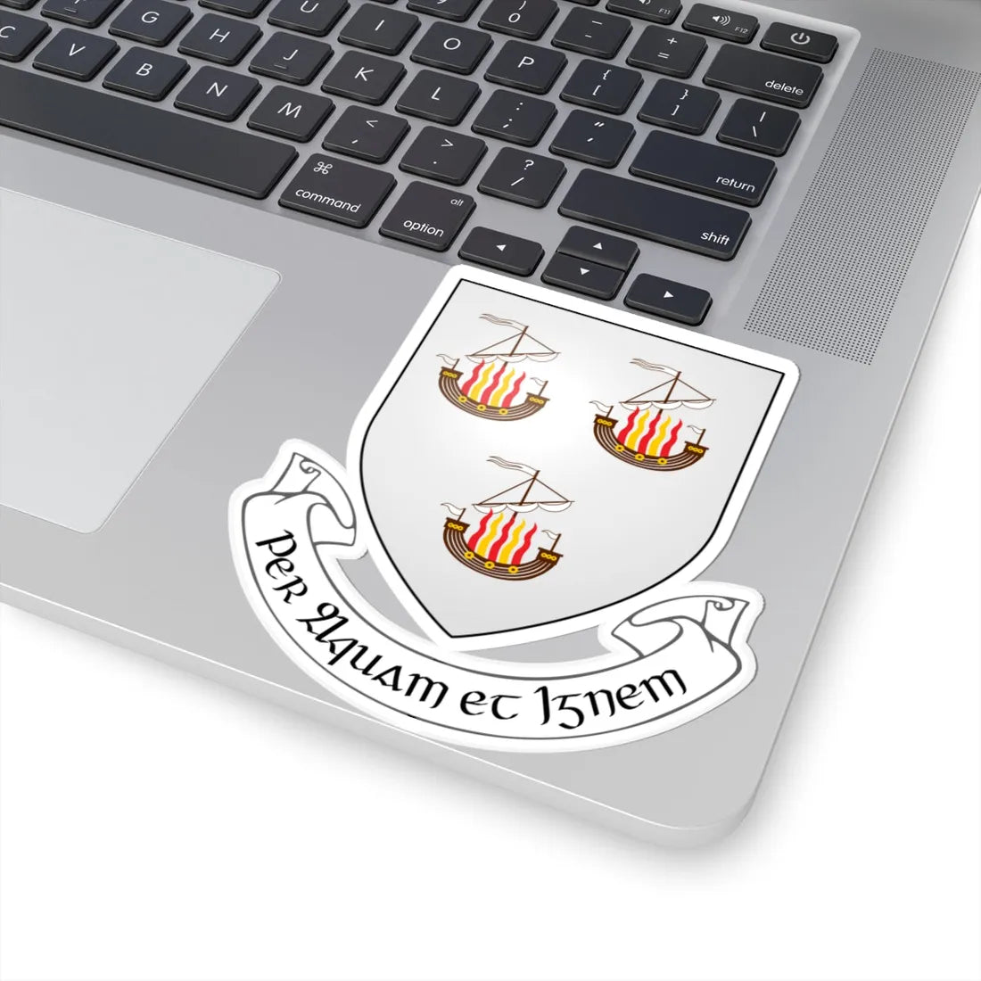 IRL COA Wexford Town 3D (Ireland) (Coat of Arms) STICKER Vinyl Kiss-Cut Decal - The Sticker Space