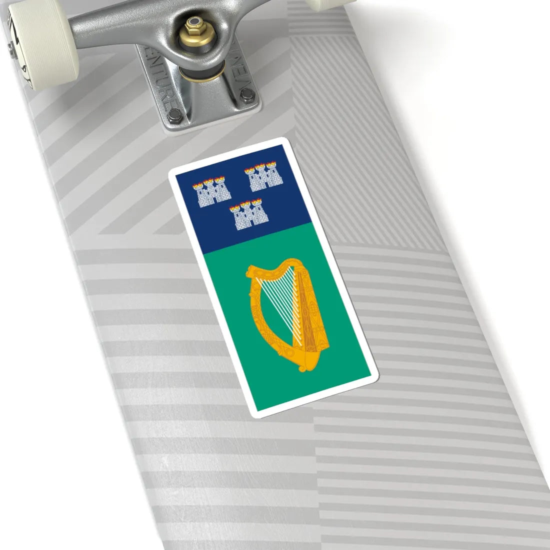 IRL Dublin flag vertical (Ireland) STICKER Vinyl Kiss-Cut Decal - The Sticker Space