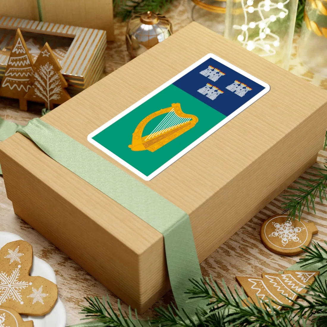 IRL Dublin flag vertical (Ireland) STICKER Vinyl Kiss-Cut Decal - The Sticker Space