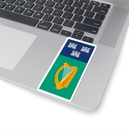 IRL Dublin flag vertical (Ireland) STICKER Vinyl Kiss-Cut Decal - The Sticker Space