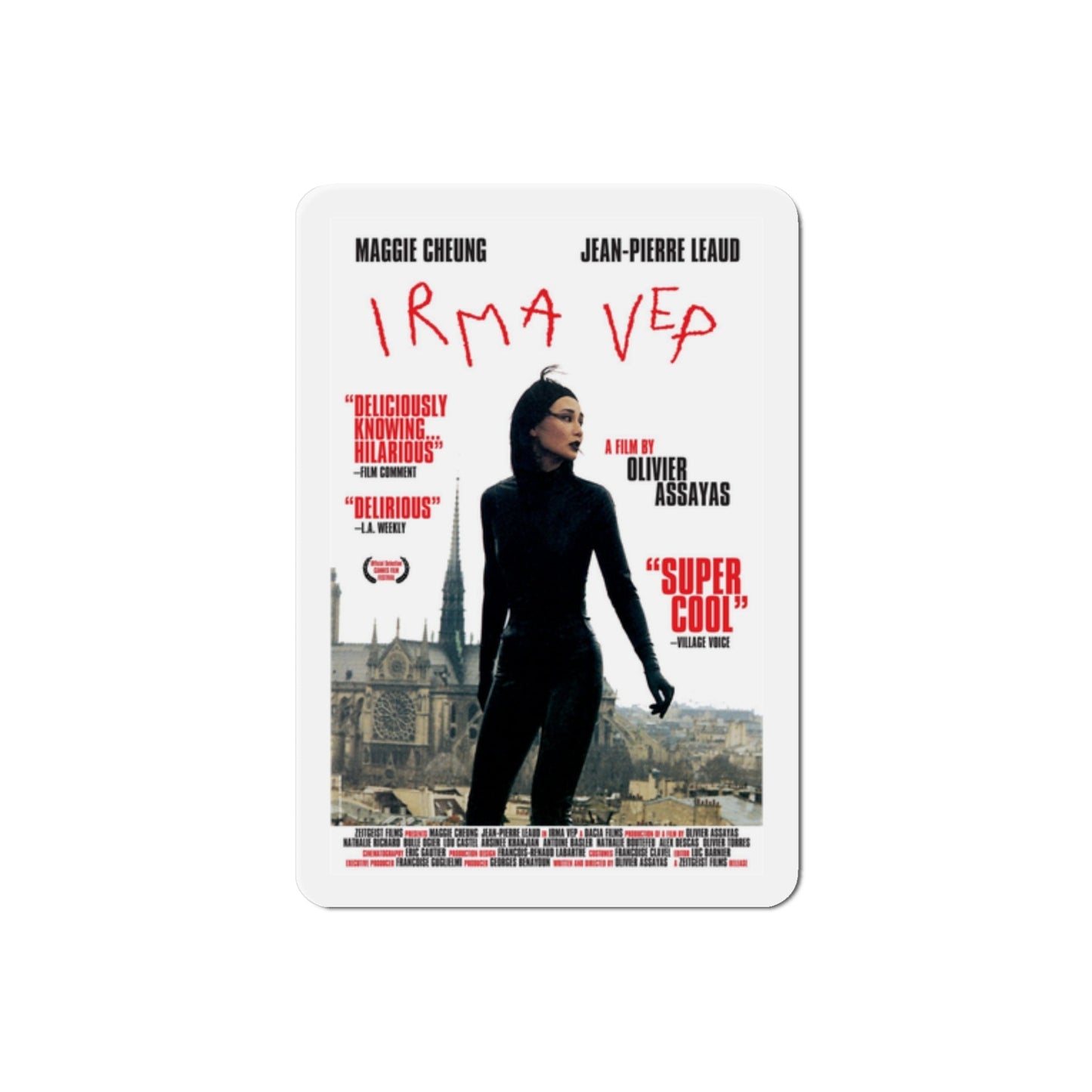 Irma Vep 1997 Movie Poster Die-Cut Magnet-2" x 2"-The Sticker Space