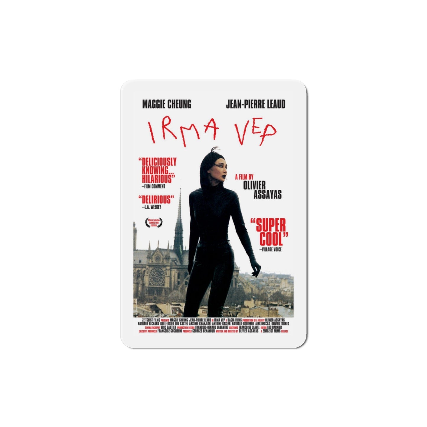 Irma Vep 1997 Movie Poster Die-Cut Magnet-3" x 3"-The Sticker Space