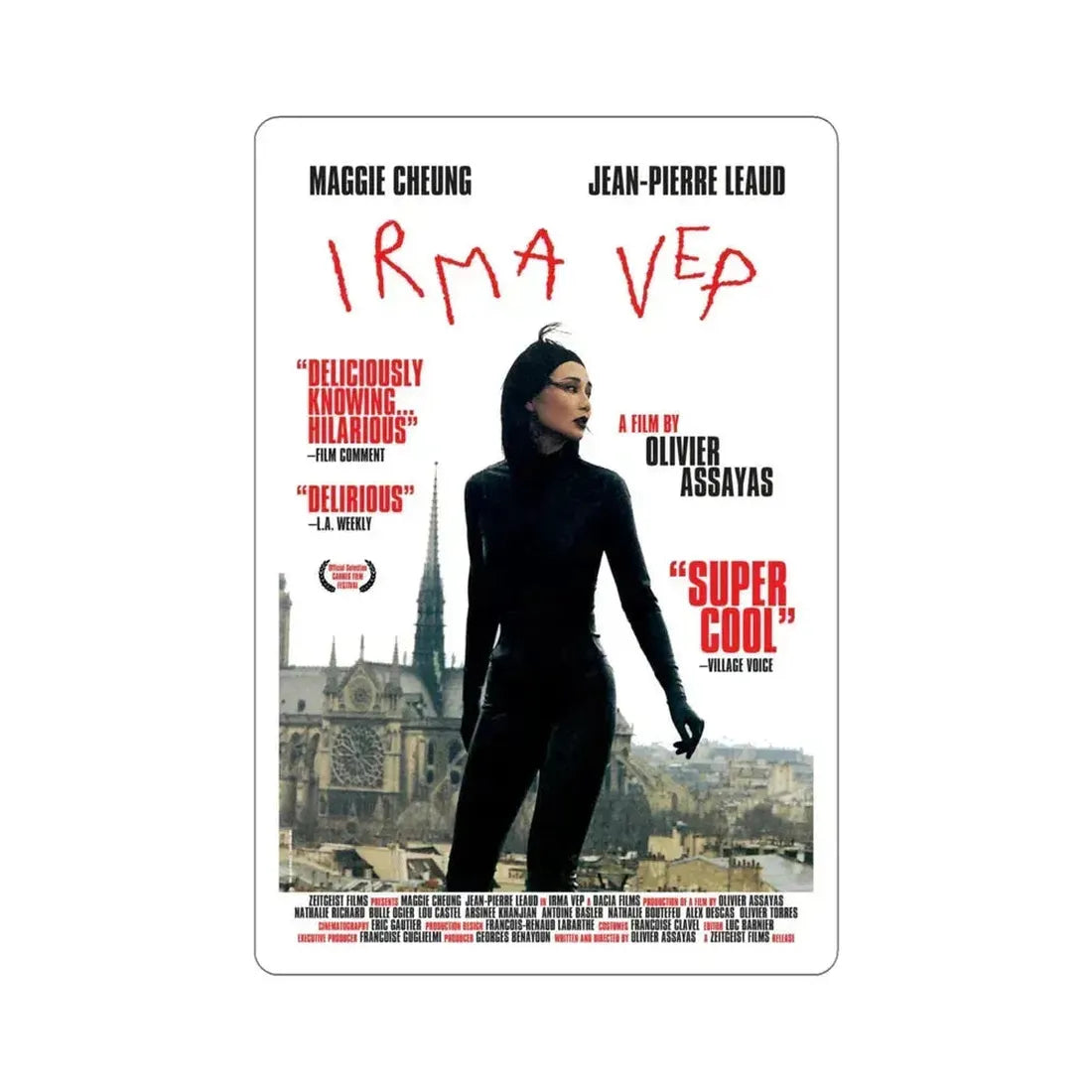 Irma Vep 1997 Movie Poster STICKER Vinyl Die-Cut Decal 6 Inch - The Sticker Space