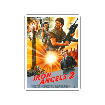 IRON ANGELS 2 1988 Movie Poster STICKER Vinyl Die-Cut Decal 2 Inch - The Sticker Space