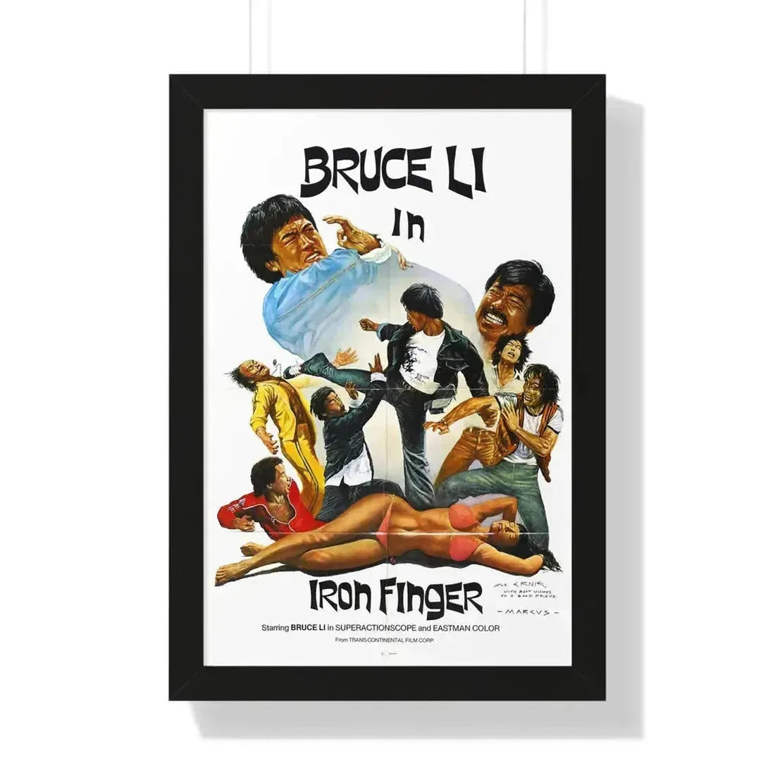 IRON FINGER 1979 - Framed Movie Poster 16″ x 24″ Black - The Sticker Space