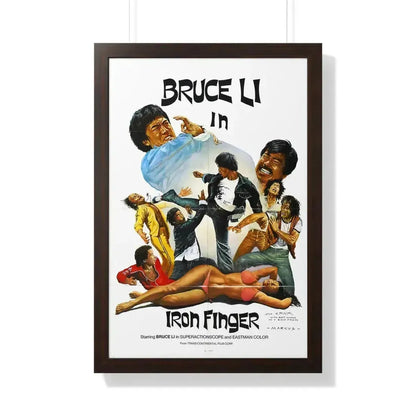 IRON FINGER 1979 - Framed Movie Poster 20" x 30" Walnut - The Sticker Space