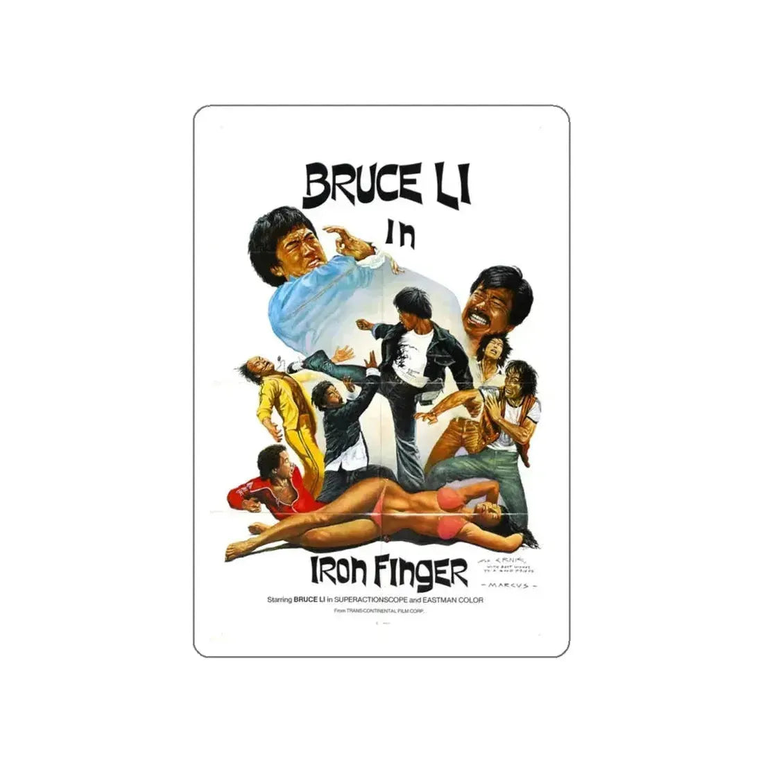 IRON FINGER 1979 Movie Poster STICKER Vinyl Die-Cut Decal 6 Inch - The Sticker Space