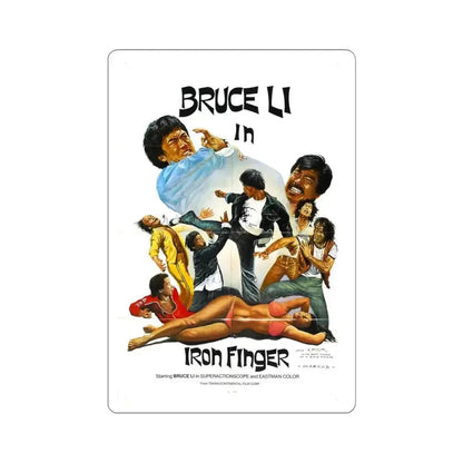 IRON FINGER 1979 Movie Poster - STICKER Vinyl Kiss-Cut Decal 6 Inch White - The Sticker Space
