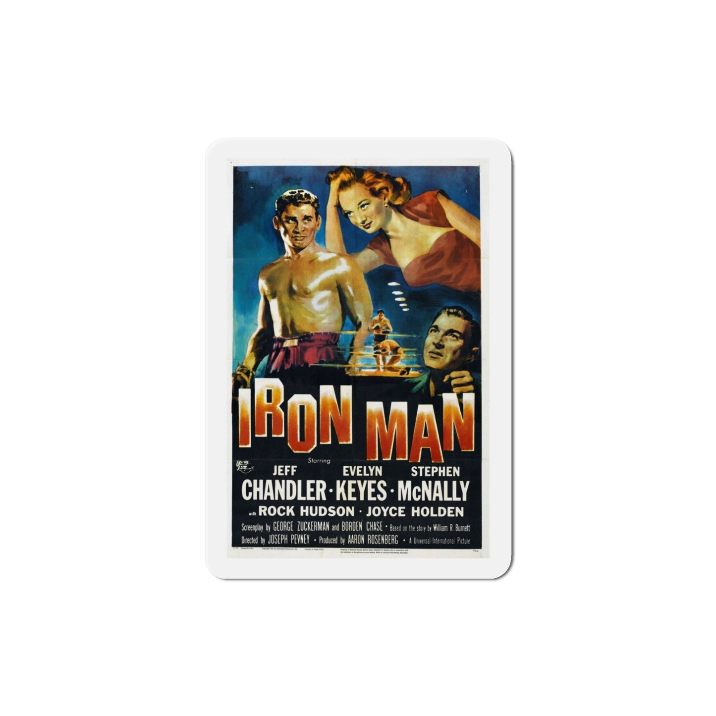 Iron Man 1951 Movie Poster Die-Cut Magnet-4 Inch-The Sticker Space