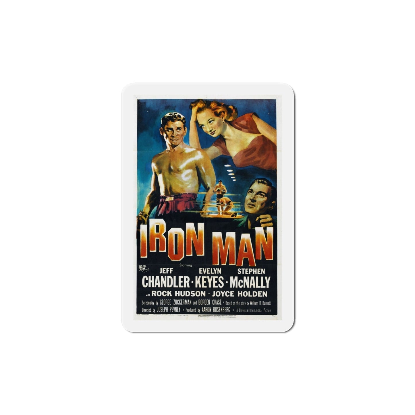 Iron Man 1951 Movie Poster Die-Cut Magnet-6 Inch-The Sticker Space