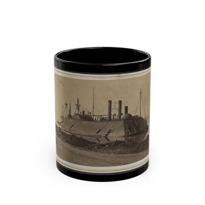 Ironclad Uss Essex At Baton Rouge, Louisiana (U.S. Civil War) Black Coffee Mug-11oz-The Sticker Space