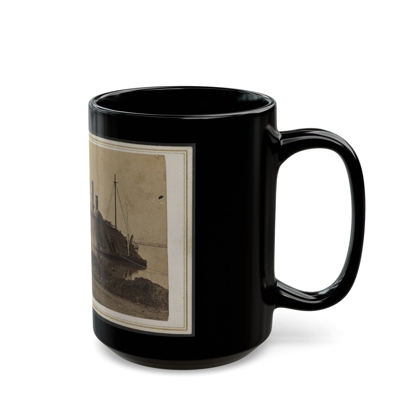 Ironclad Uss Essex At Baton Rouge, Louisiana (U.S. Civil War) Black Coffee Mug-The Sticker Space