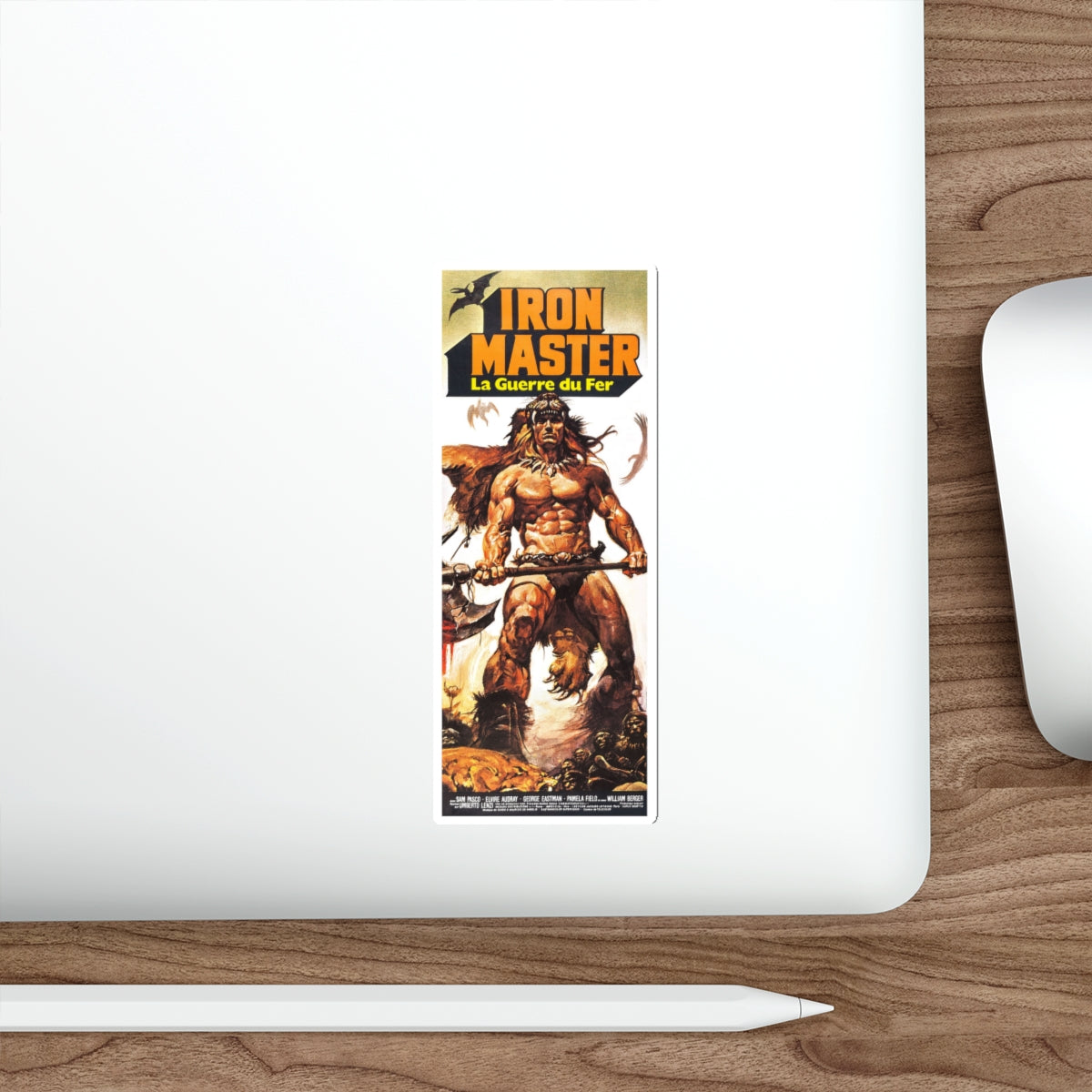 IRONMASTER (FRENCH) 1983 Movie Poster STICKER Vinyl Die-Cut Decal-The Sticker Space