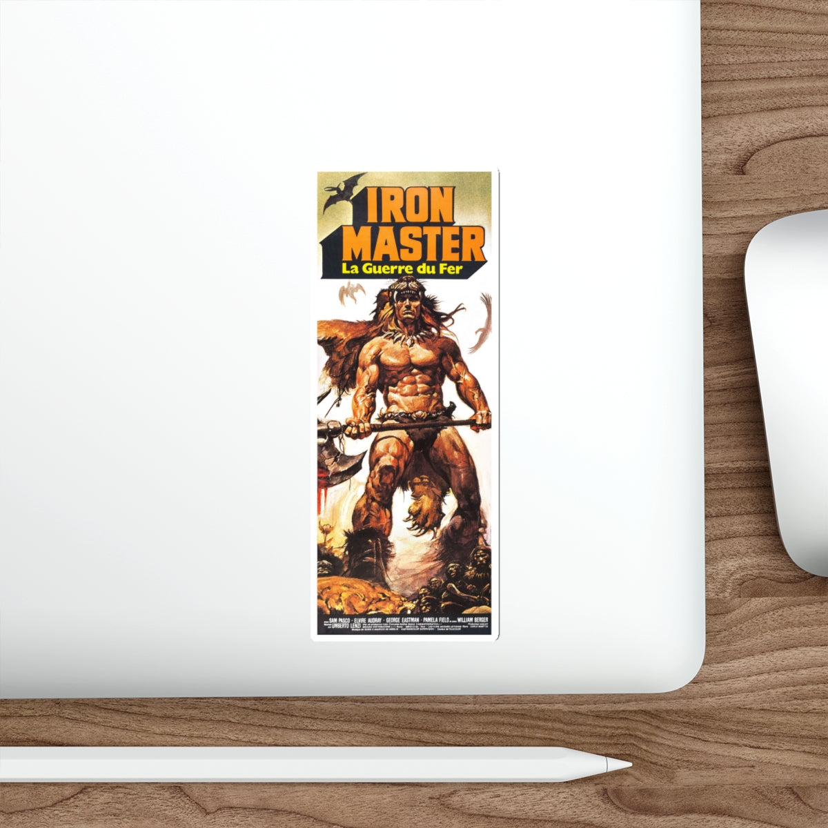 IRONMASTER (FRENCH) 1983 Movie Poster STICKER Vinyl Die-Cut Decal-The Sticker Space