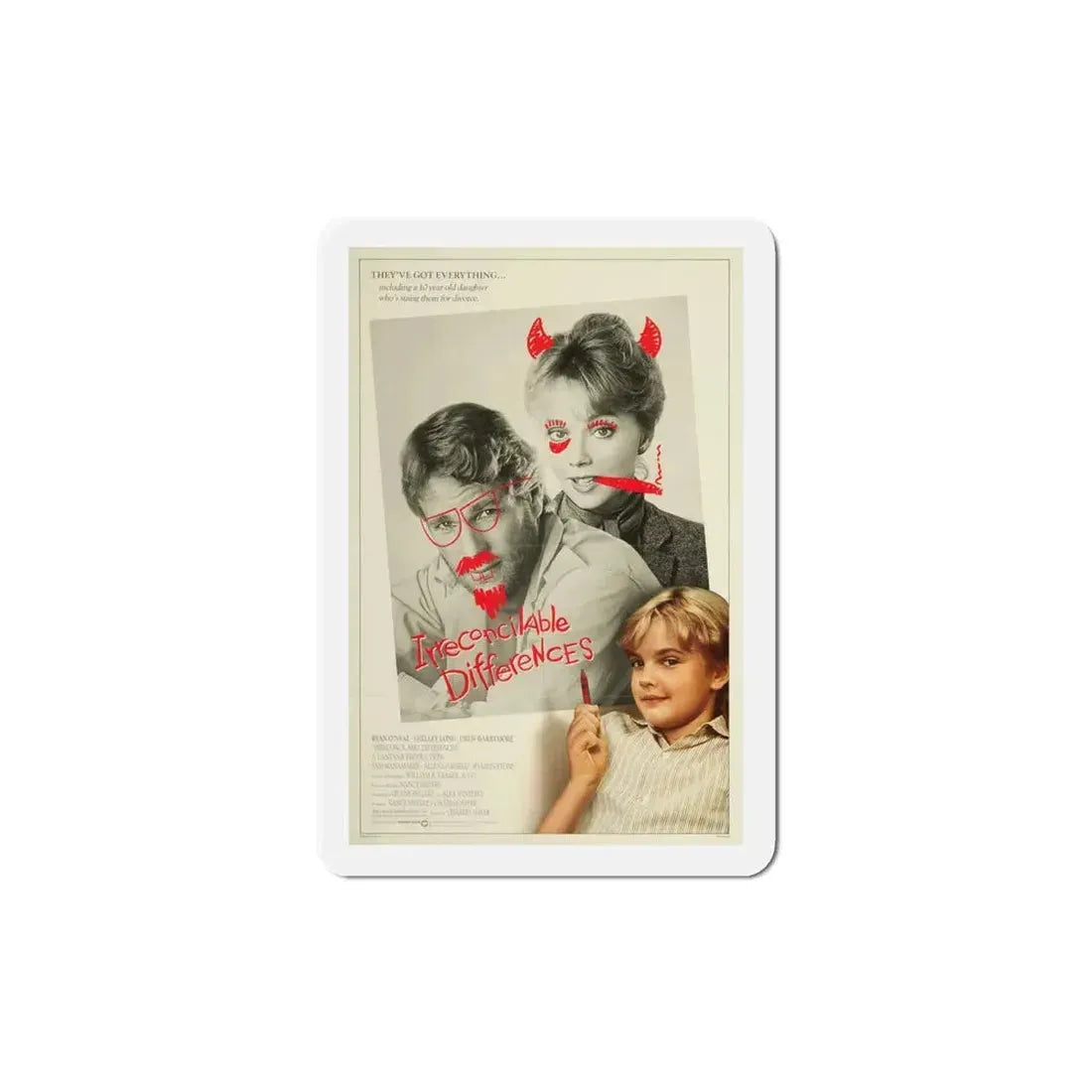 Irreconcilable Differences 1984 Movie Poster Refrigerator Magnet 4 Inch - The Sticker Space