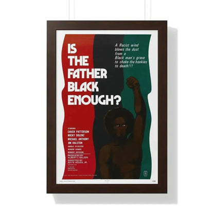IS THE FATHER BLACK ENOUGH (NIGHT OF THE STRANGLER) 1972 - Framed Movie Poster 16″ x 24″ Walnut - The Sticker Space