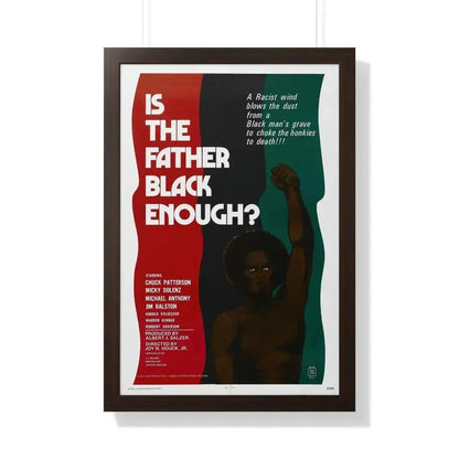 IS THE FATHER BLACK ENOUGH (NIGHT OF THE STRANGLER) 1972 - Framed Movie Poster 20" x 30" Walnut - The Sticker Space