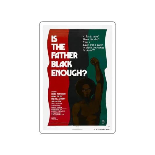 IS THE FATHER BLACK ENOUGH (NIGHT OF THE STRANGLER) 1972 Movie Poster STICKER Vinyl Die-Cut Decal 2 Inch - The Sticker Space