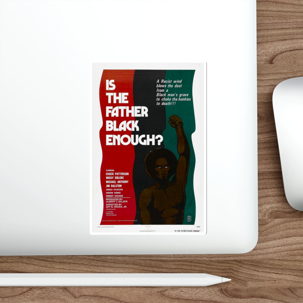 IS THE FATHER BLACK ENOUGH (NIGHT OF THE STRANGLER) 1972 Movie Poster STICKER Vinyl Die-Cut Decal-The Sticker Space