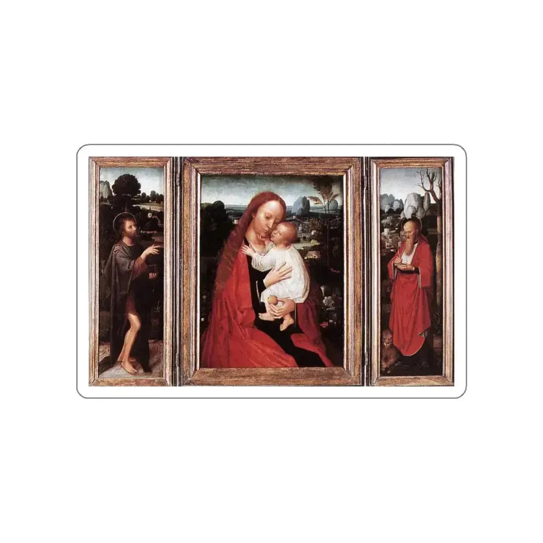ISENBRANT, Adriaen - Triptych (Artwork) STICKER Vinyl Die-Cut Decal White Die-Cut 4 Inch - The Sticker Space