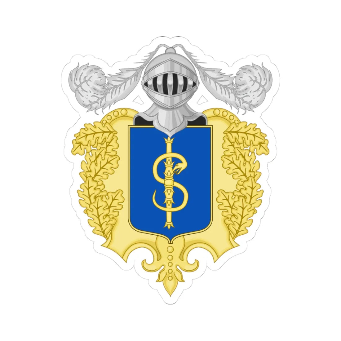 Isernia-Stemma (Italy) (Coat of Arms) STICKER Vinyl Kiss-Cut Decal 3 Inch White - The Sticker Space