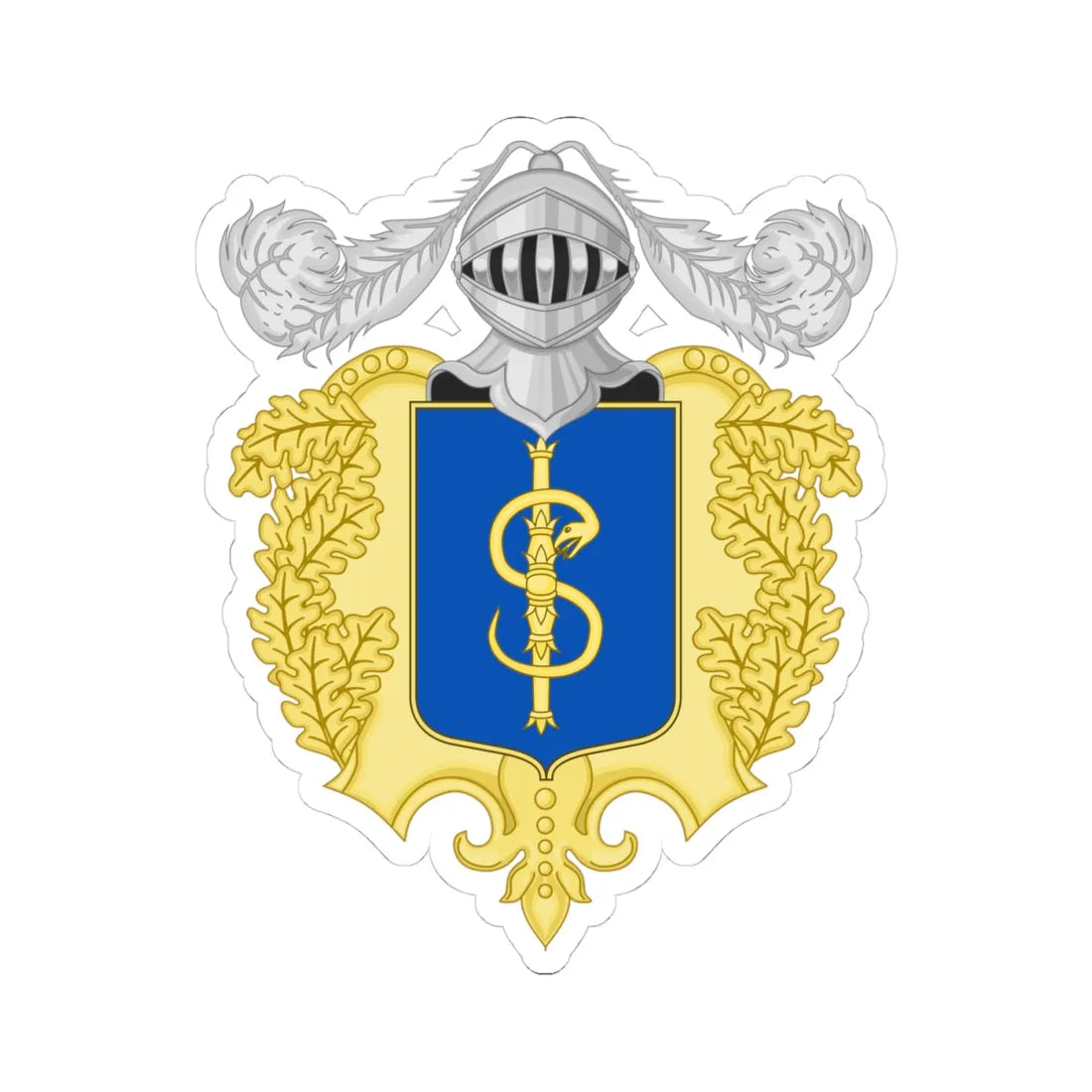 Isernia-Stemma (Italy) (Coat of Arms) STICKER Vinyl Kiss-Cut Decal 4 Inch White - The Sticker Space