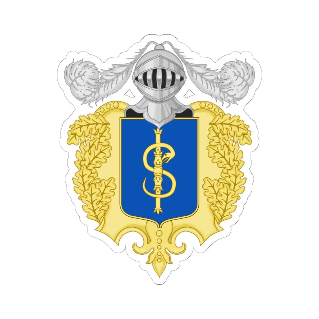 Isernia-Stemma (Italy) (Coat of Arms) STICKER Vinyl Kiss-Cut Decal 6 Inch White - The Sticker Space