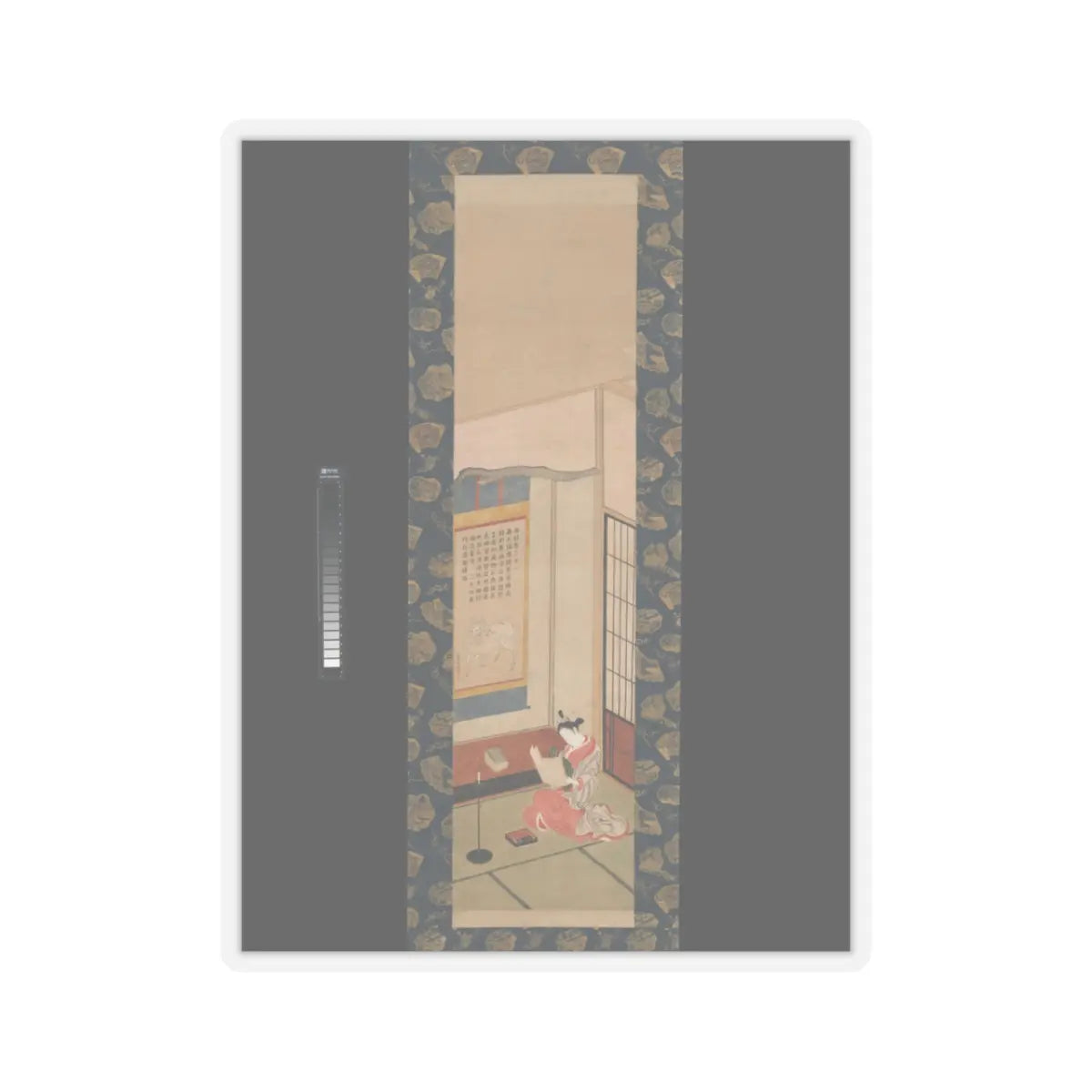 Ishikawa Toyonobu - Courtesan Reading a Letter - mid-18th century v1 - STICKER Vinyl Kiss-Cut Decal