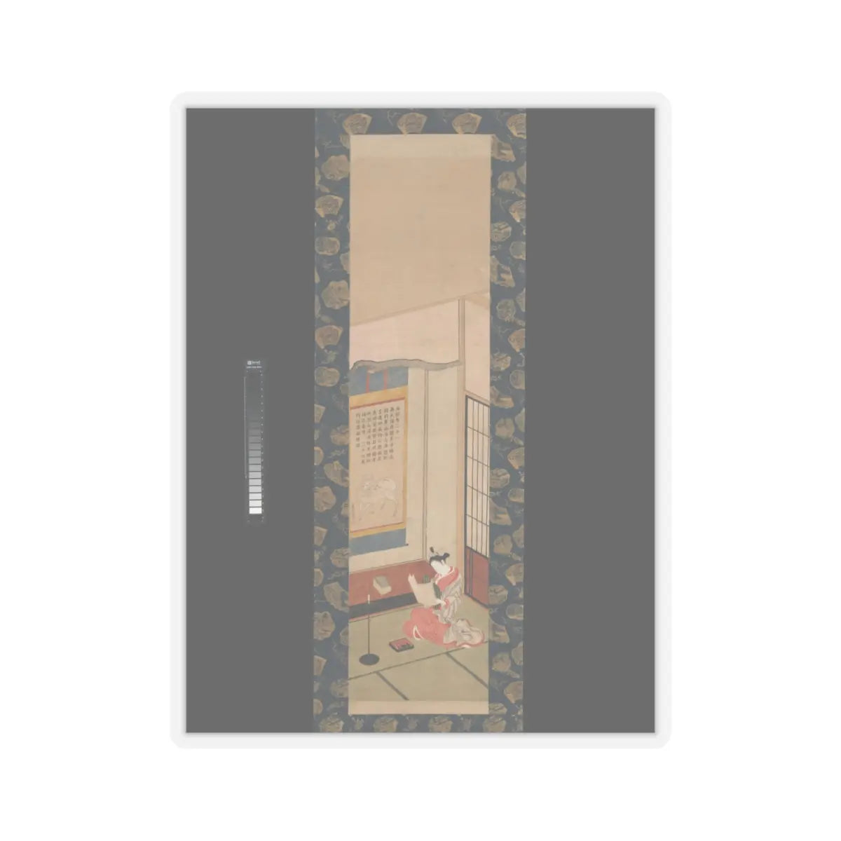 Ishikawa Toyonobu - Courtesan Reading a Letter - mid-18th century v1 - STICKER Vinyl Kiss-Cut Decal