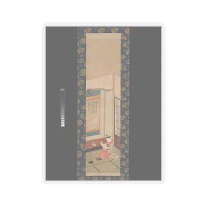 Ishikawa Toyonobu - Courtesan Reading a Letter - mid-18th century v1 - STICKER Vinyl Kiss-Cut Decal