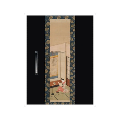 Ishikawa Toyonobu - Courtesan Reading a Letter - mid-18th century v1 - STICKER Vinyl Kiss-Cut Decal