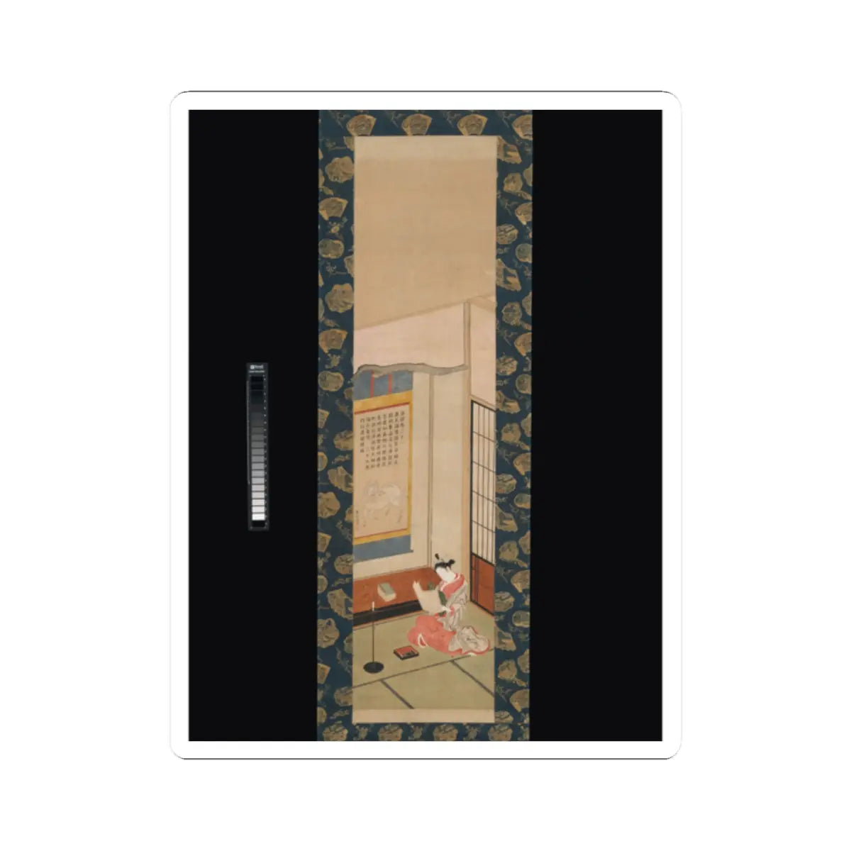 Ishikawa Toyonobu - Courtesan Reading a Letter - mid-18th century v1 - STICKER Vinyl Kiss-Cut Decal