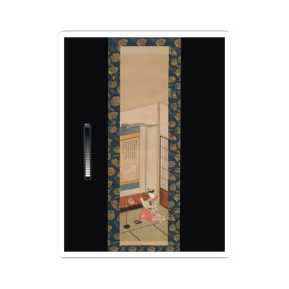 Ishikawa Toyonobu - Courtesan Reading a Letter - mid-18th century v1 - STICKER Vinyl Kiss-Cut Decal