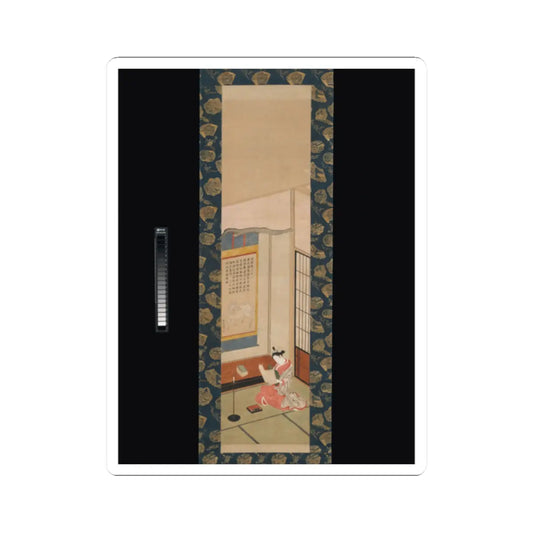 Ishikawa Toyonobu - Courtesan Reading a Letter - mid-18th century v1 - STICKER Vinyl Kiss-Cut Decal
