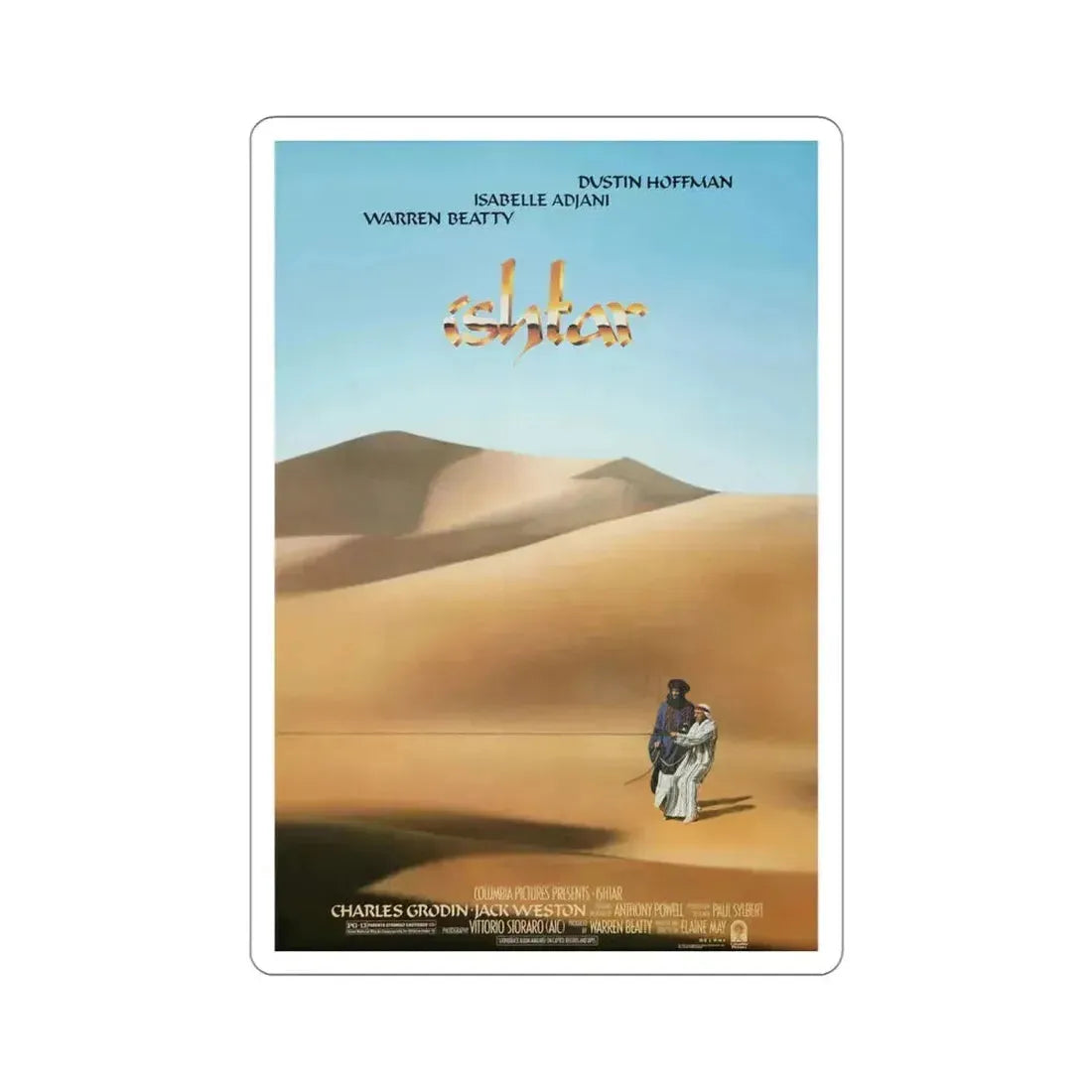Ishtar 1987 Movie Poster STICKER Vinyl Die-Cut Decal 4 Inch - The Sticker Space