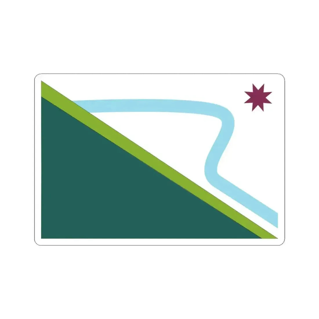 Isla de Maipo Flag (Chile) STICKER Vinyl Kiss-Cut Decal 3 Inch White - The Sticker Space