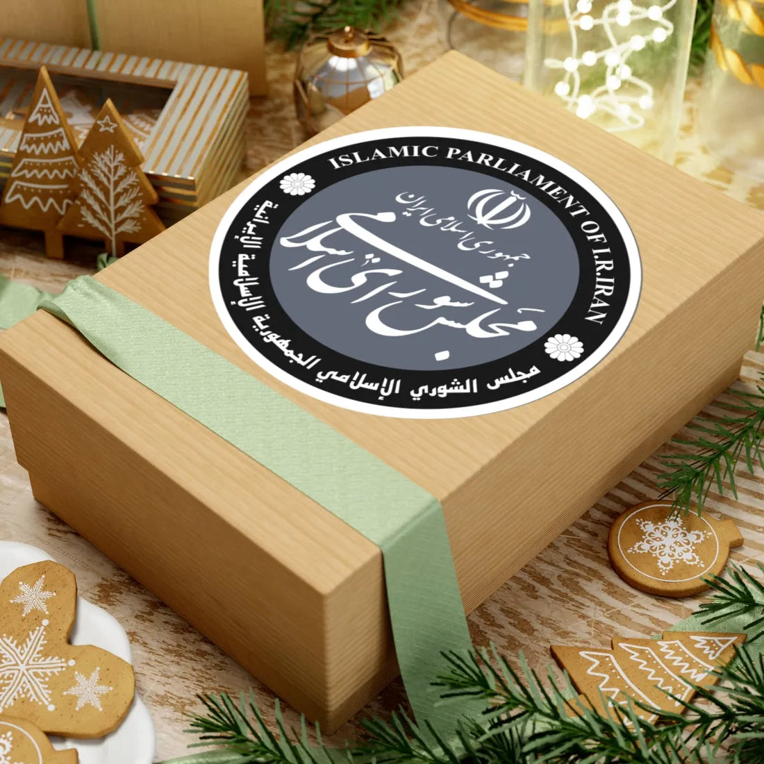 Islamic Parliament of Iran Seal (Iran) (Coat of Arms) STICKER Vinyl Kiss-Cut Decal - The Sticker Space