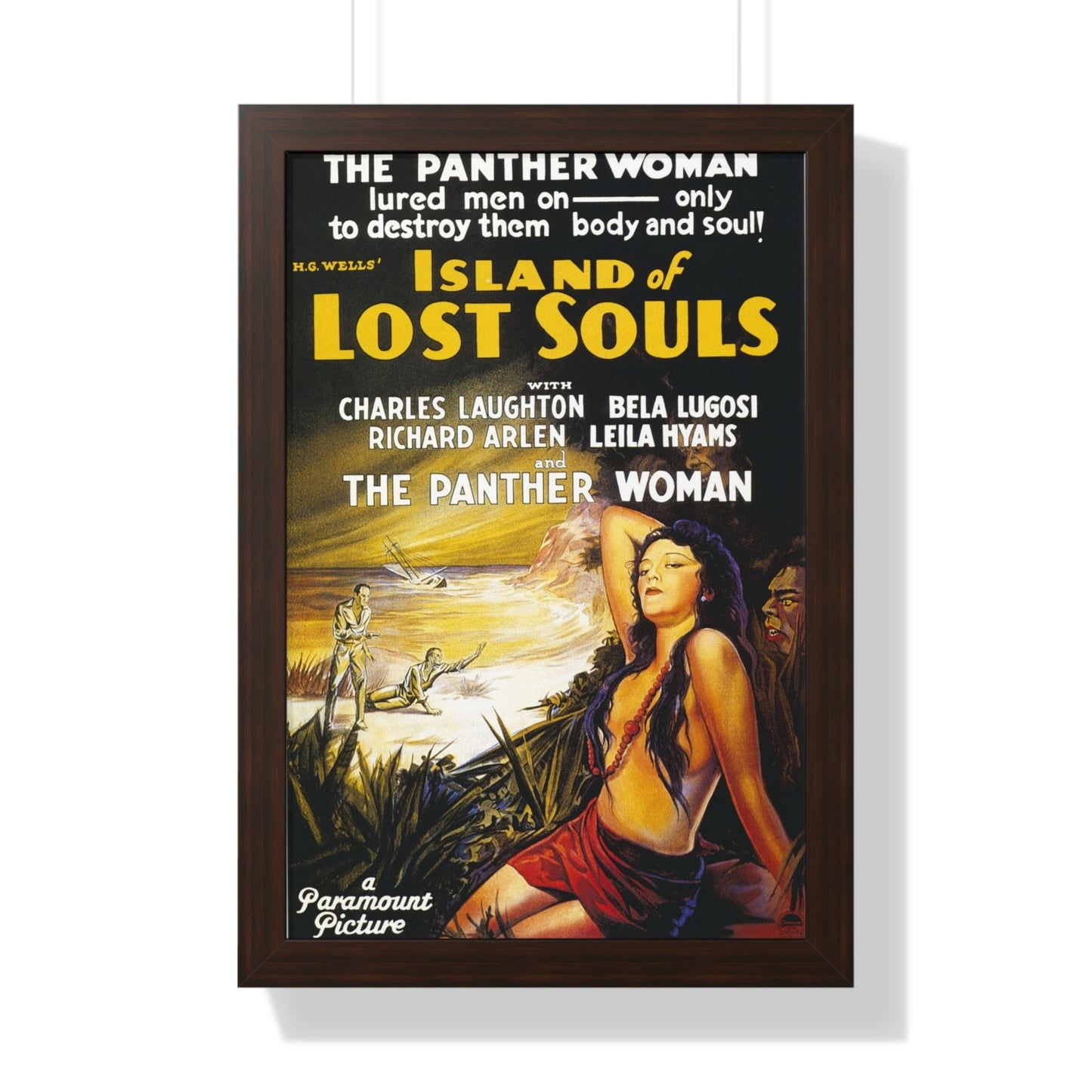 ISLAND OF LOST SOULS 1932 - Framed Movie Poster-16″ x 24″-The Sticker Space