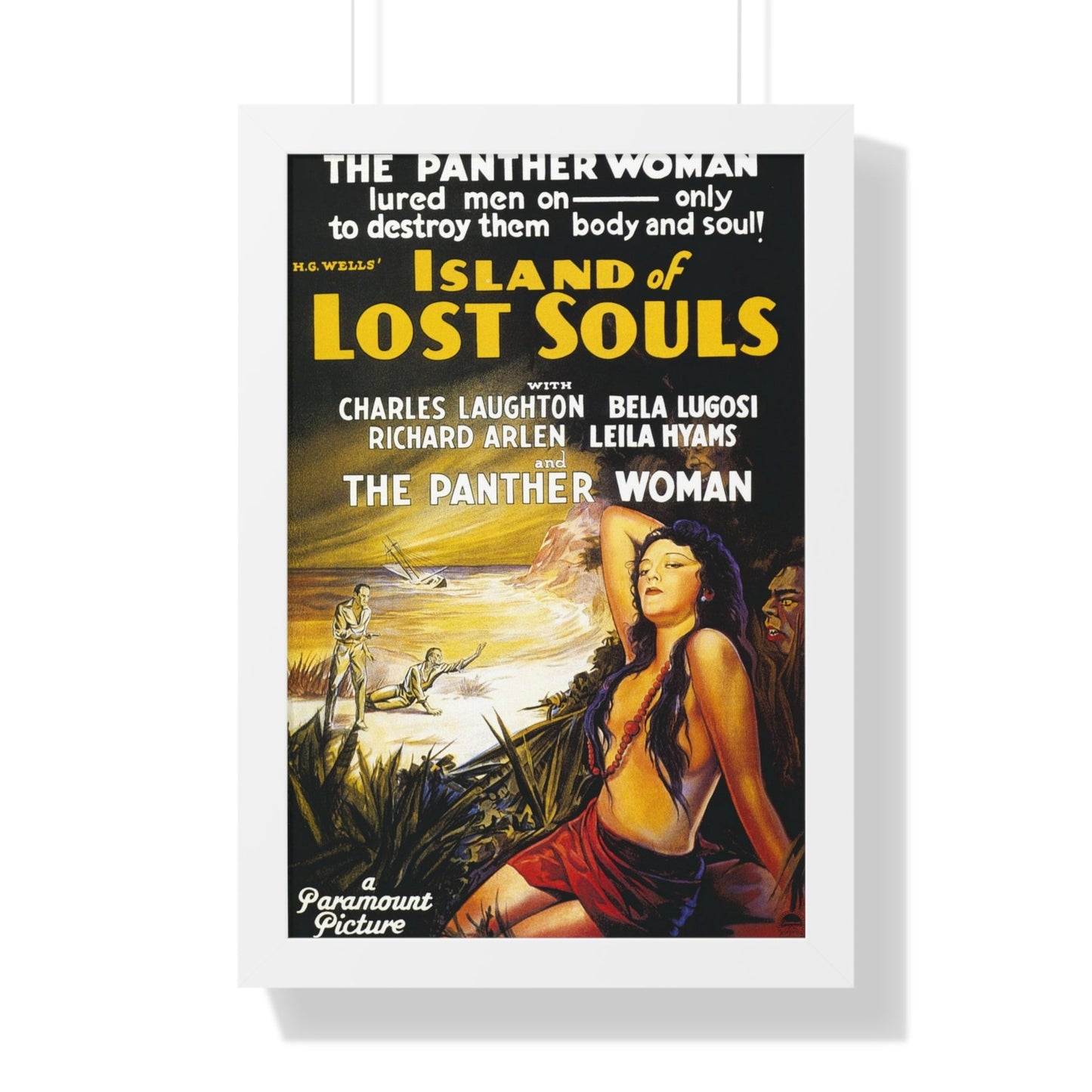 ISLAND OF LOST SOULS 1932 - Framed Movie Poster-16″ x 24″-The Sticker Space