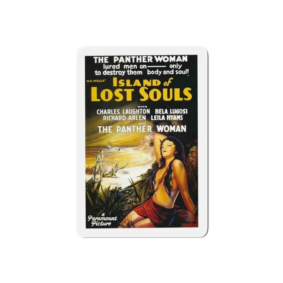 ISLAND OF LOST SOULS 1932 Movie Poster - Refrigerator Magnet - The Sticker Space